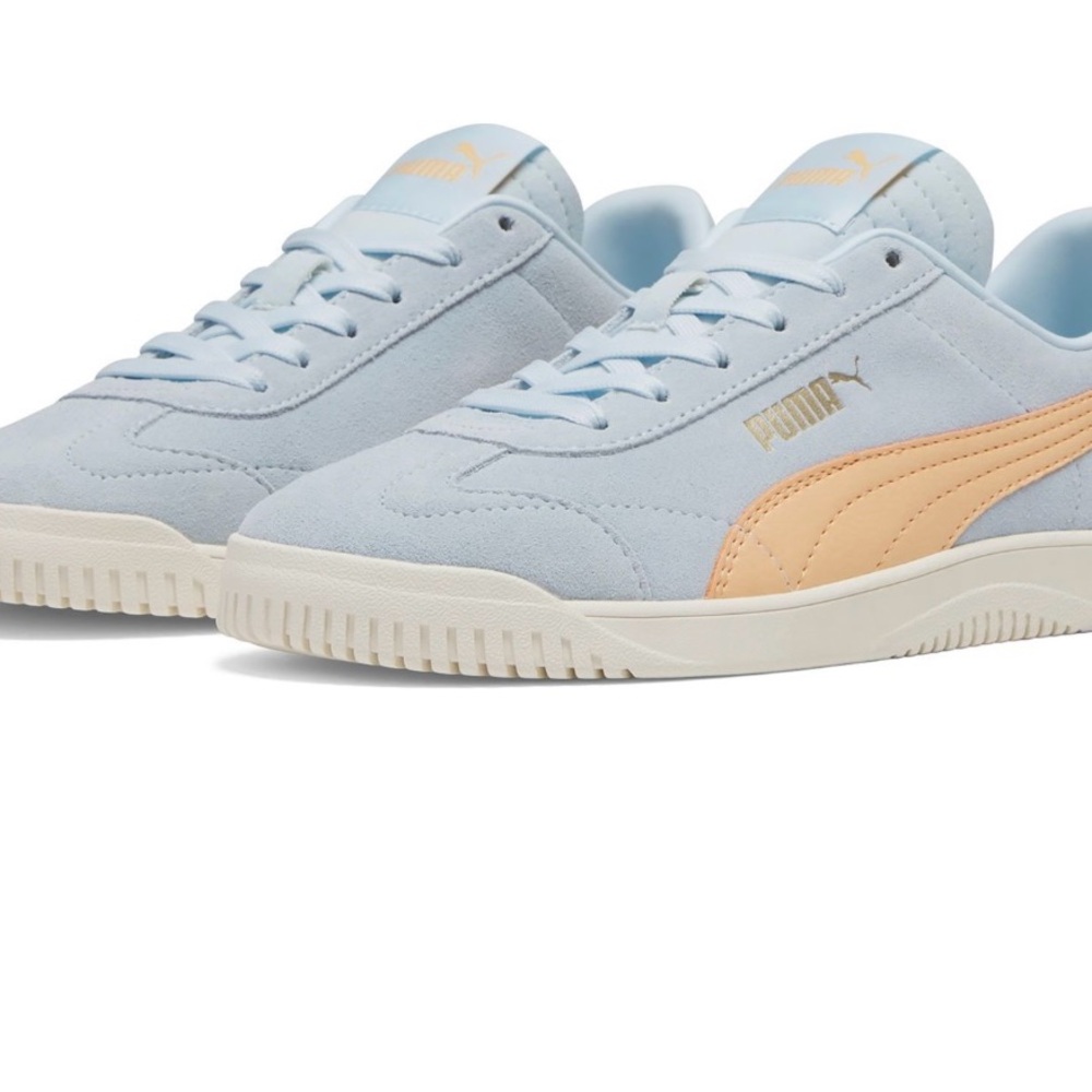 Puma Sky Blue and Soft Orange Sneakers